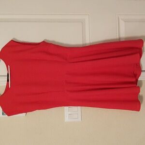 Dex sleeveless cross back hot pink midi dress size large